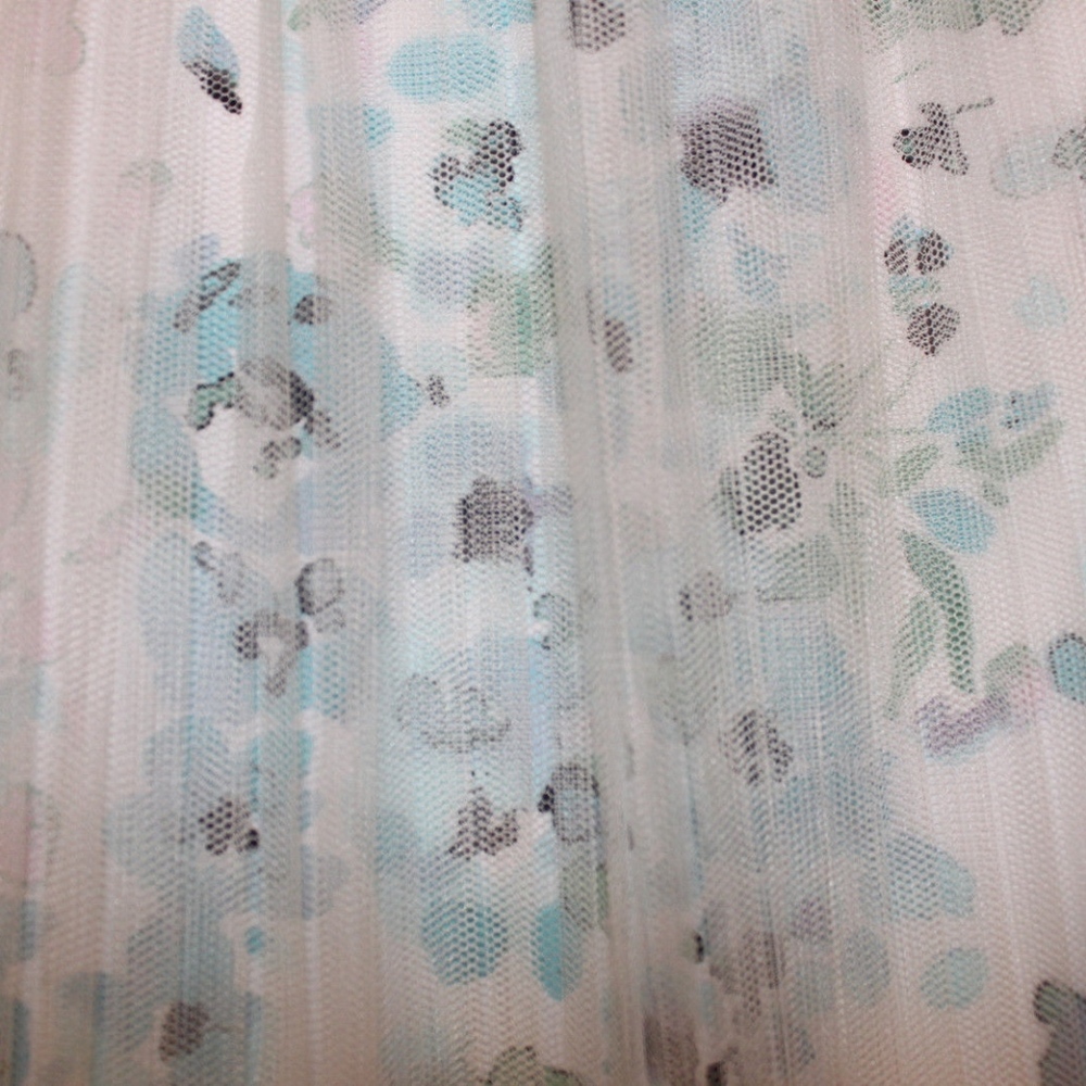 LC Lauren Conrad Pale Blue Floral Tulle Skirt NWT - Picture 7 of 8